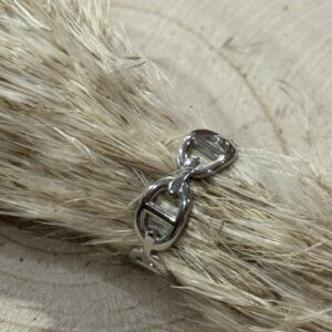 Bague en acier inoxydable argent "Mélanie"
