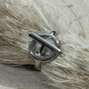 Bague en acier inoxydable argent
« Mathilde »