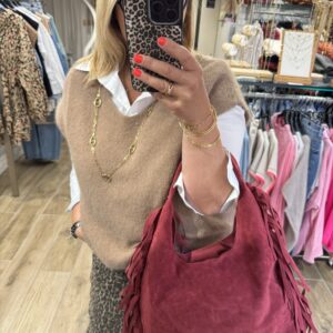 Sac Cabas souple à franges "Cerise" – Image 3