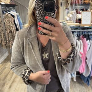 Veste en velours taupe
TU