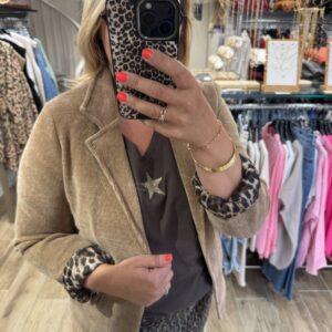 Veste en velours camel
TU