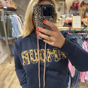 Sweat à capuche bleu « Amour »