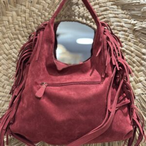 Sac Cabas souple à franges "Cerise" – Image 2