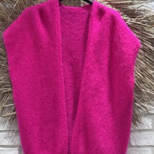 Gilet sans manches rose fuchsia oversize TU 36/42