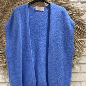 Gilet sans manches bleu oversize TU