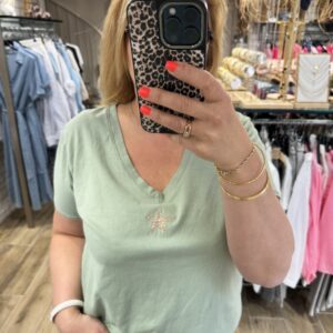 T.shirt kaki clair « étoile »
TU