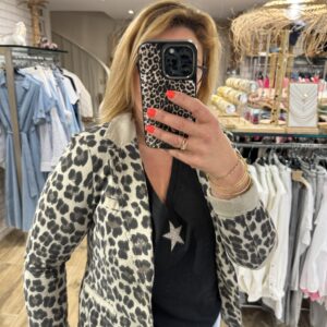 Veste léopard en coton