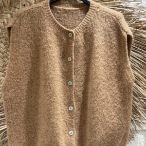 Gilet sans manches camel avec boutons 
TU