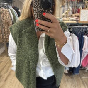 Gilet avec poche TU kaki « Polka »