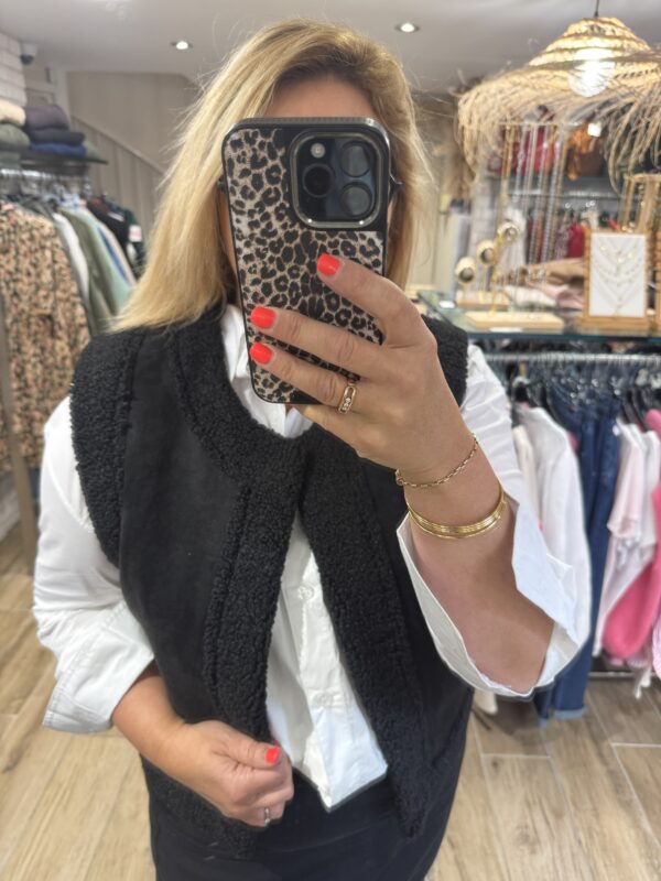 Gilet moumoute noir TU
