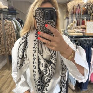 Écharpe taupe « Bandana »