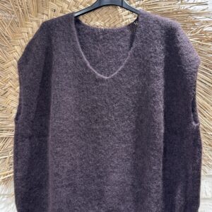 Pull sans manches marron TU
