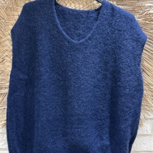 Pull sans manches bleu marine TU