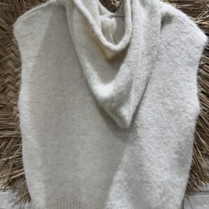 Pull sans manches à capuche écru 
TU – Image 2