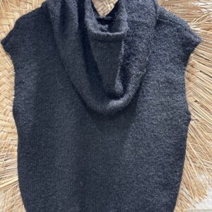 Pull sans manches à capuche noir 
TU – Image 3