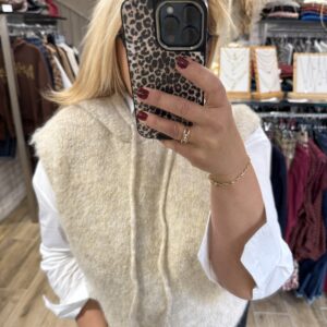 Pull sans manches à capuche « beige »
TU