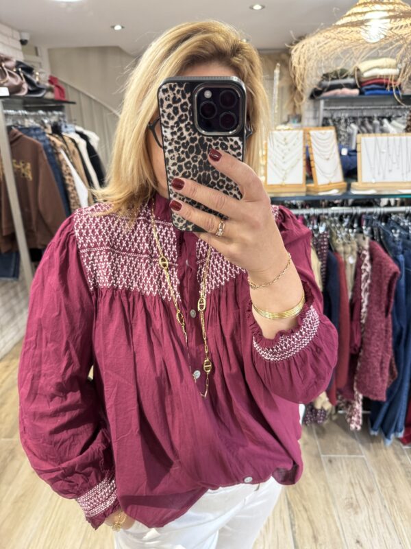 Chemise Agathe bordeaux
TU