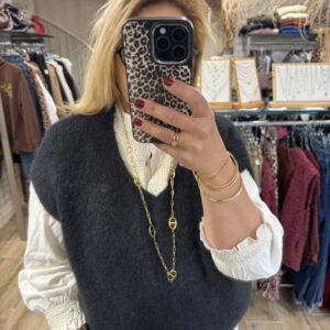 Pull sans manches noir TU