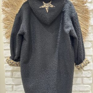 Manteau noir coupe Oversize 
TU – Image 2