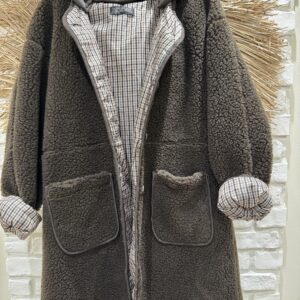 Manteau à capuche doudoune 
Marron TU (36-40)