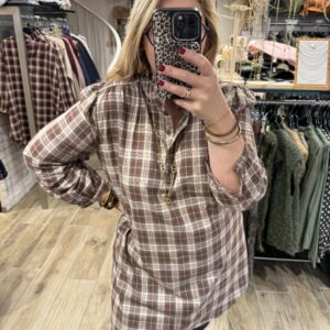 Robe chemise "Louise" marron