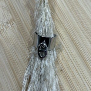 Bague argent en acier inoxydable 
Clara