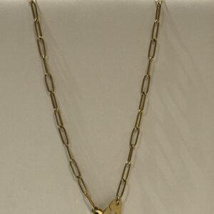 Collier chêne doré en acier inoxydable