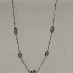 Collier argent en acier inoxydable
Inès