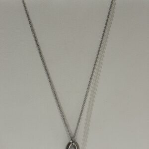 Collier argent en acier inoxydable
Café