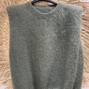 Pull sans manches kaki