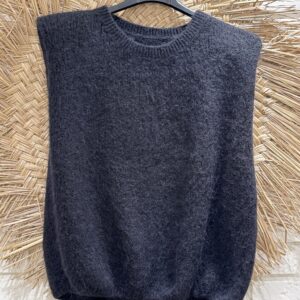 Pull sans manches noir