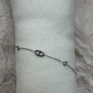 Bracelet argent en acier inoxydable Perla