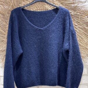 Pull cocooning oversize bleu marine TU 36/42