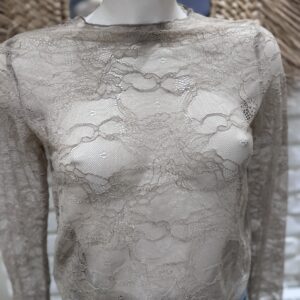 Top en dentelle taupe TU 34/40
