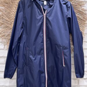 Coupe-vent avec capuche, bleu marine