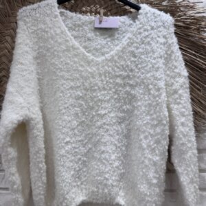 Pull cocooning blanc TU 36/42