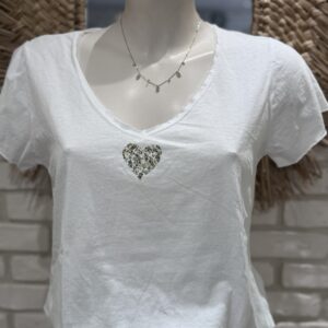 T.shirt cœur kaki liberty TU36/40