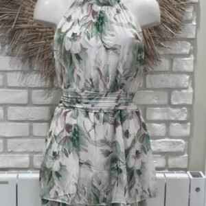 Robe à fleurs sauge TU 36/40