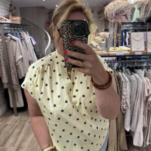 Blouse jaune à pois TU 38/44