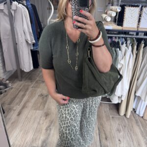 Pantalon fluide léopard kaki TU 36/42