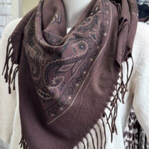 Écharpe Bandana carré marron