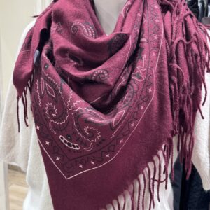 Écharpe Bandana Bordeaux