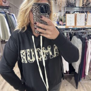 Sweat à capuche « Amour » noir Tu 38/42
