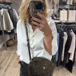 Sac bandoulière moumoute chocolat